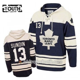 Barn Ishockey Toronto Maple Leafs Mats Sundin 13 Blå Sawyer Hooded Sweatshirt